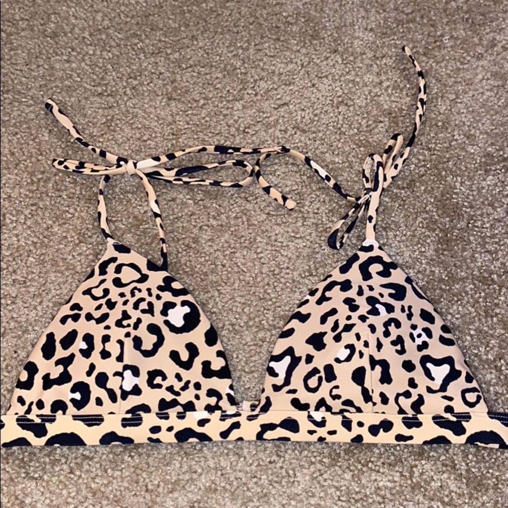 Hollister cheetah bikini top